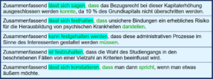 5 unkorrigierte Textbeispiele zum Formulierungs-Stolperstein "zusammenfassend"